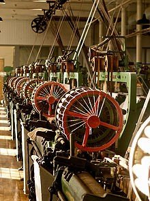 Boott cotton mill looms in Lowell, MA