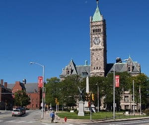 City hall in Lowell, MA